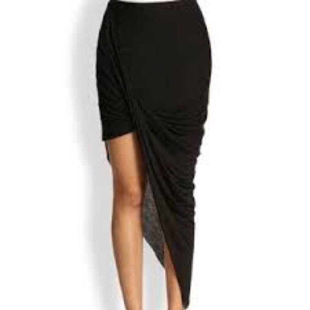 Helmet Lang Asymmetric wrap skirt